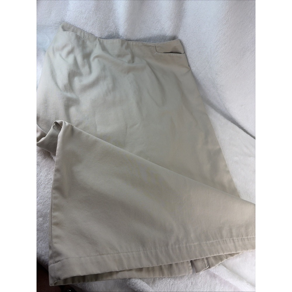 Vintage 90s Carolina Blues Tan Khaki Pencil Skirt Minimalist Capsule Staple 10